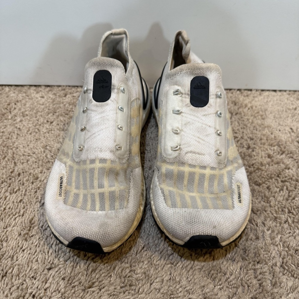 Adidas Ultraboost 19 Shoes Womens Size 5.5 White Cream Running Sneakers Comfort - Picture 2 of 10